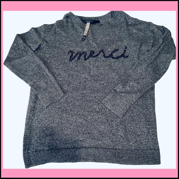KENSIE “MERCI” CREW NECK MARLED PULLOVER SWEATER - Picture 6 of 7